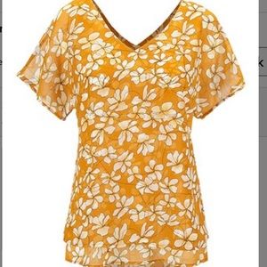 Cabi yellow butterscotch floral